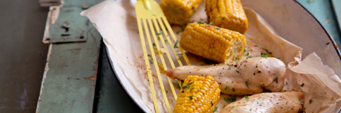 Garlic herb chicken oven roasted corn recipe