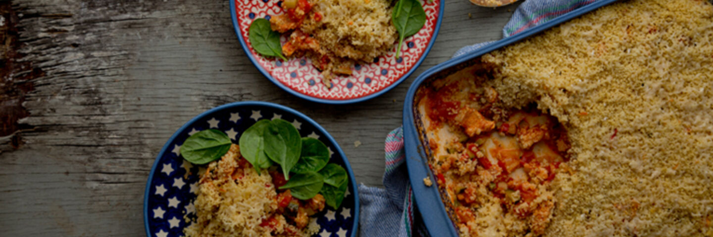 Turkey pie couscous topping recipe