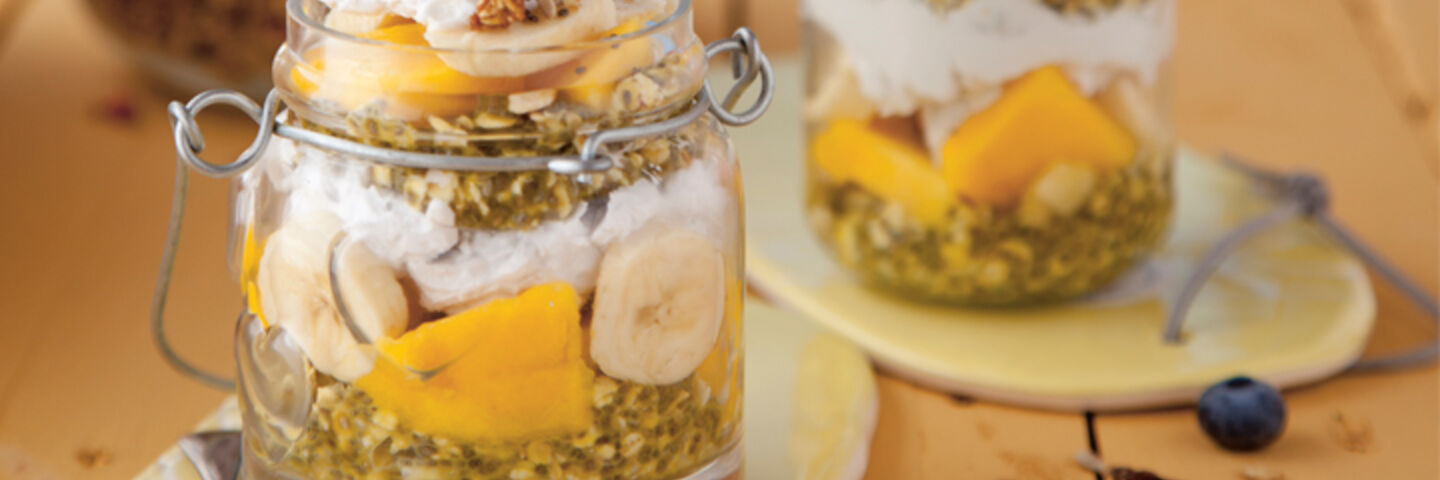 Happy mango chia seed pudding
