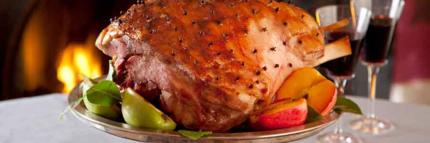 Cider glazed ham