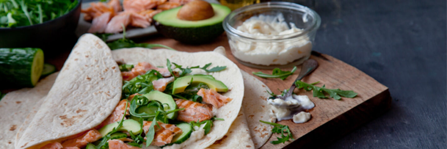 Salmon pickled cucumber wrap recipe