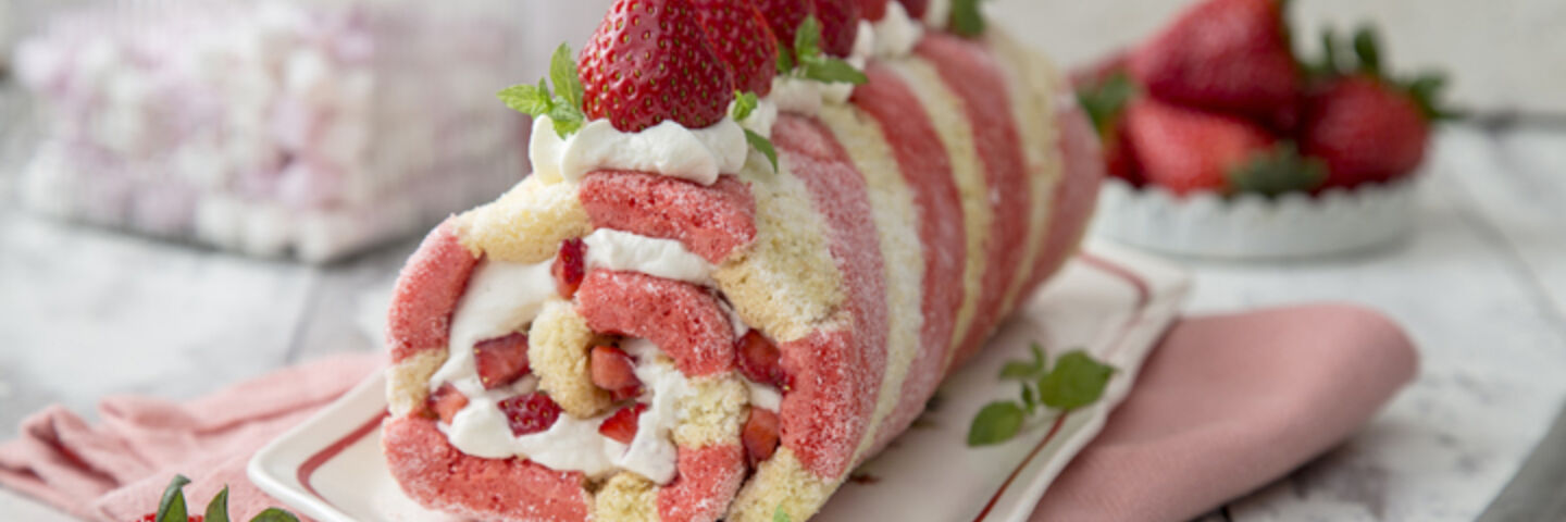Strawberry swiss roll recipe