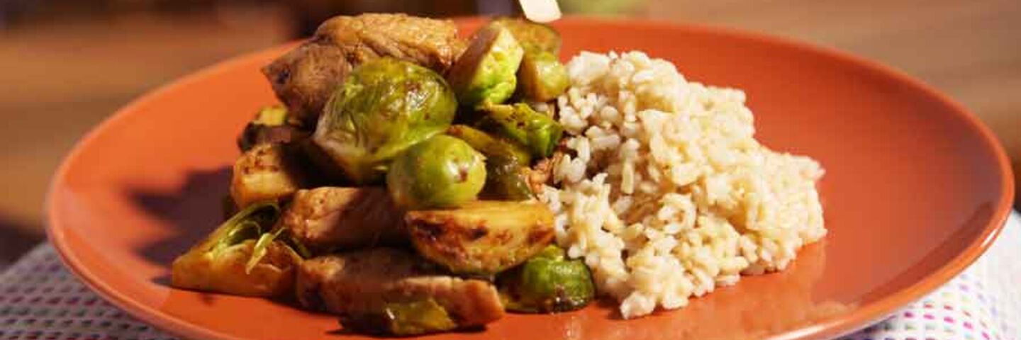 Pork and brussels sprouts recipe