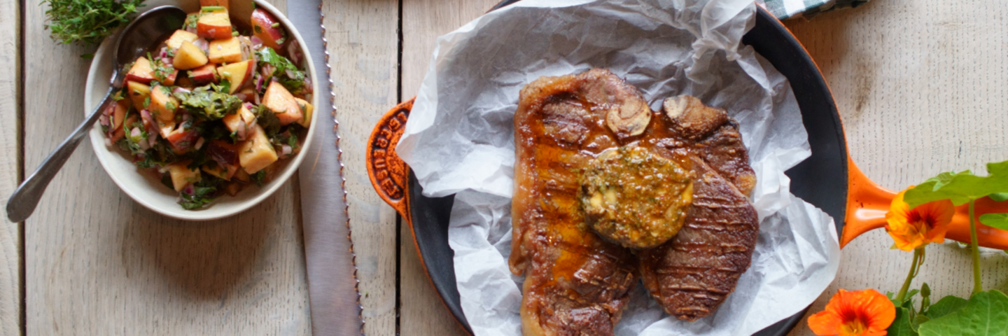 T Bone Steak with a Super Summer Compound Butter