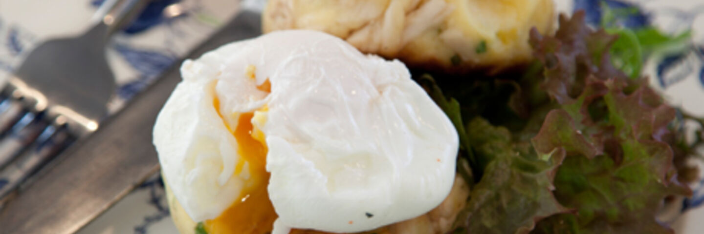 Boxty-Style Potato Cake with Chicken and Poached Egg