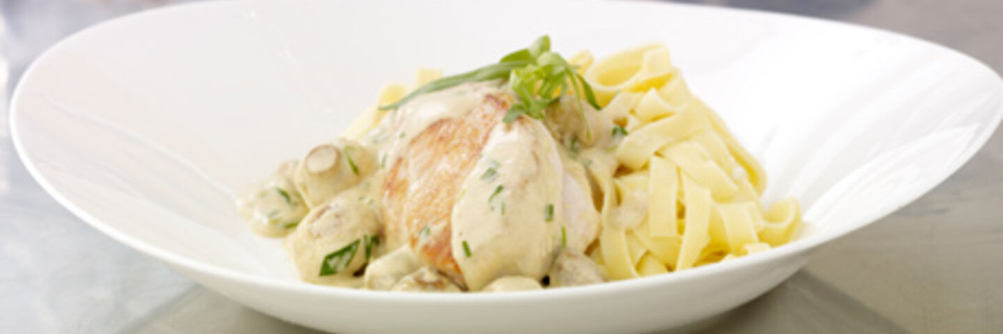 Stuffed Chicken Supreme With Mushroom Cream Sauce