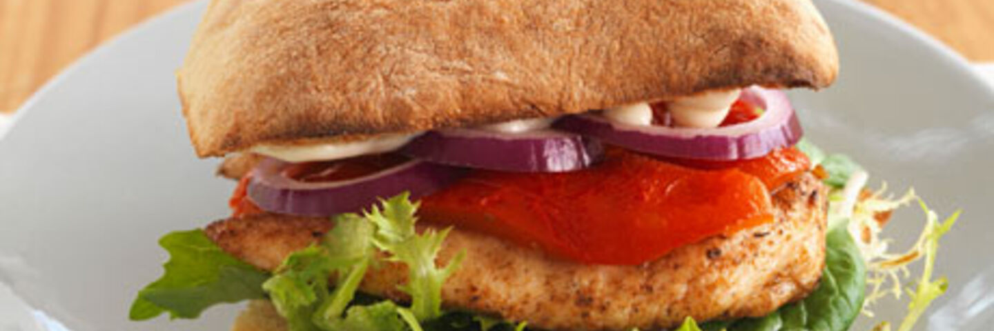 Chicken Fillet Burger with Streaky Bacon