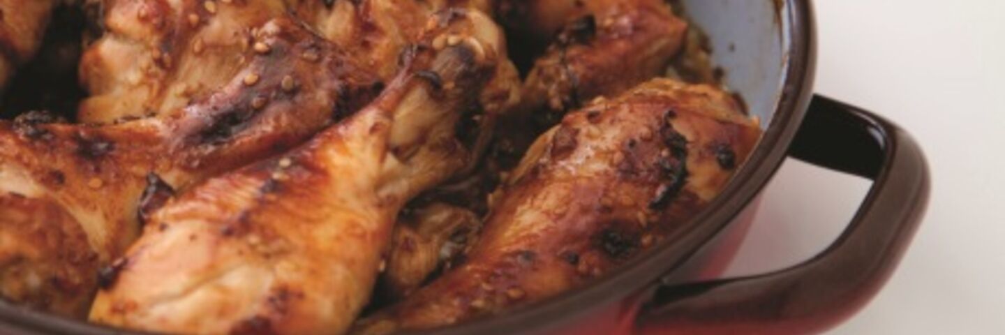 Sticky Chicken Drumsticks with Garlic Mayonnaise