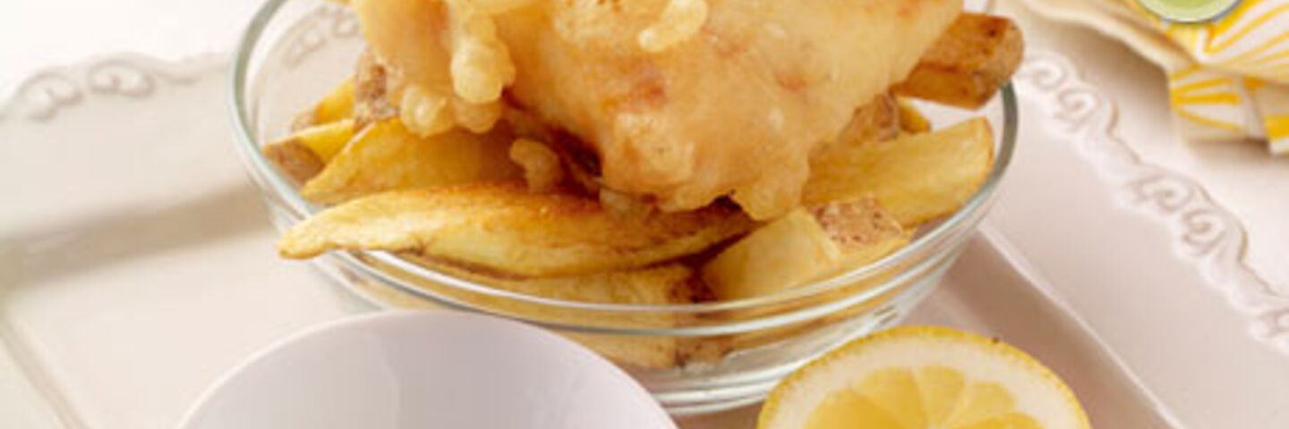 Cod & Chips with Pea Puree