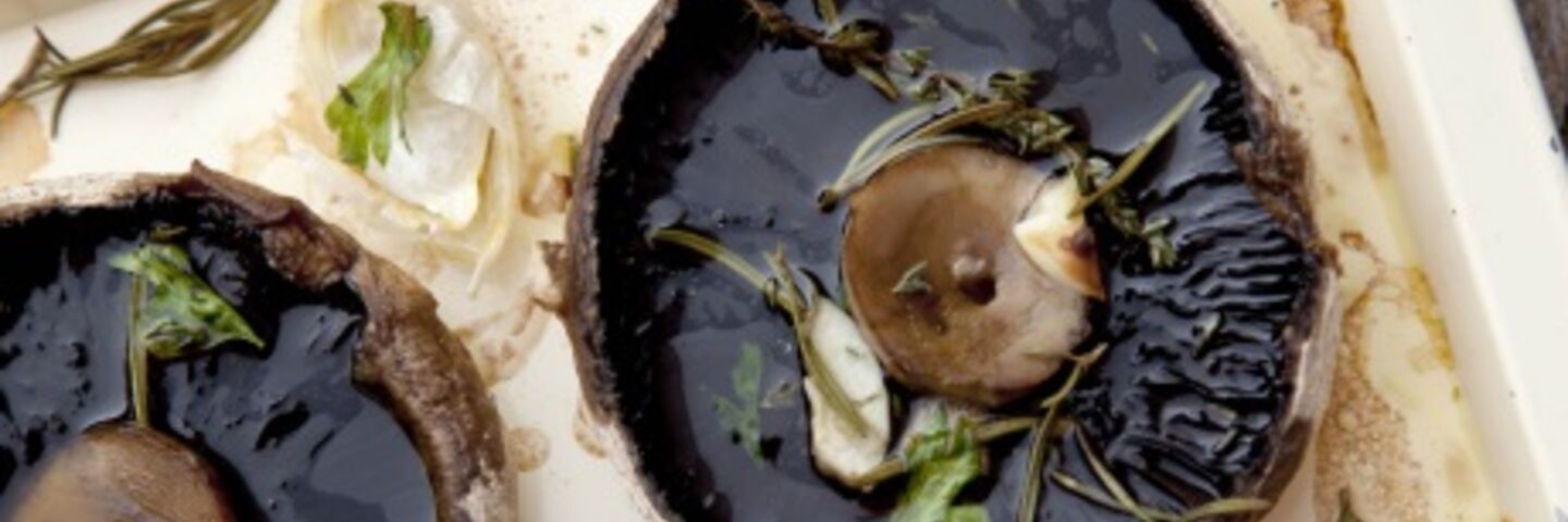 Garlic and herb Portobello mushrooms