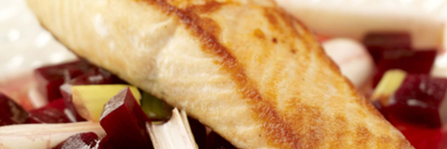 Pan-fried Darne of Salmon with Beetroot Salad
