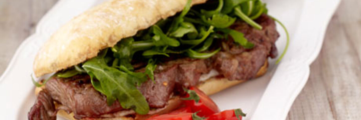 Chargrilled Rib Eye Steak with Blue Cheese