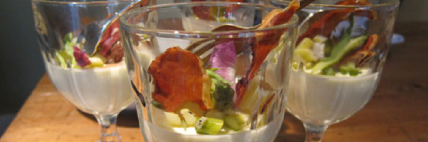 Asparagus Pannacotta with Parma Ham