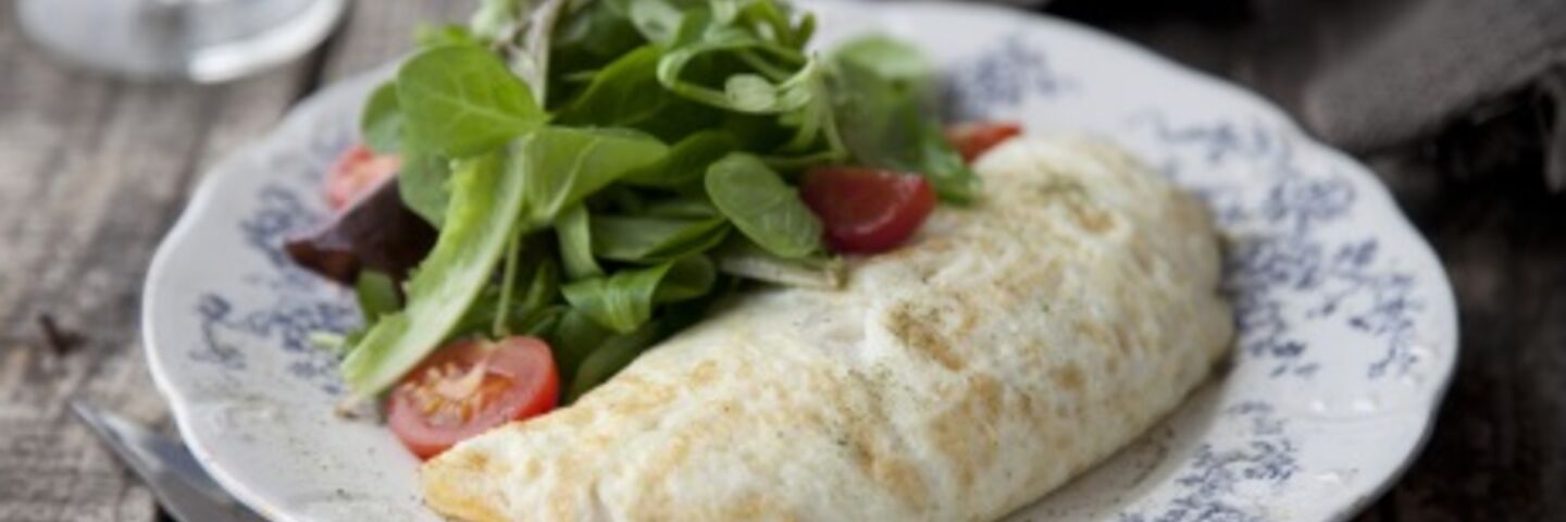 Cheesy Egg White Omelette with Bio Seaweed Salt