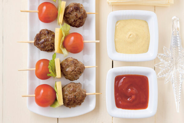 Mini burger skewers recipe
