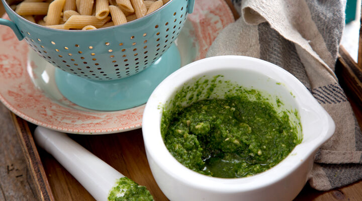 Easy pasta coriander pesto recipe