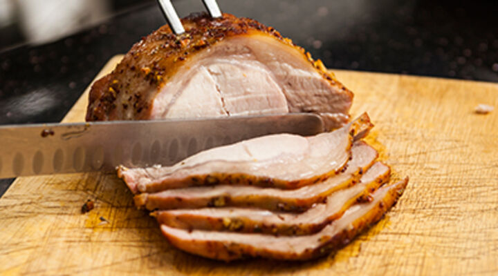 Garlic and honey roast pork