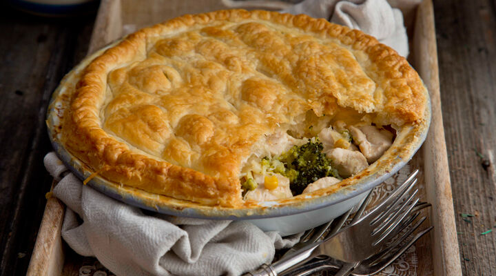 Chicken sweetcorn broccoli pie recipe