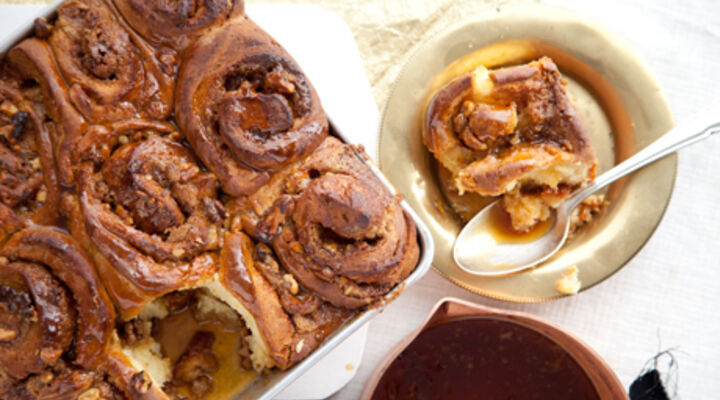 Apple and Orange Buns to share with a Butterscotch and Whiskey Glaze