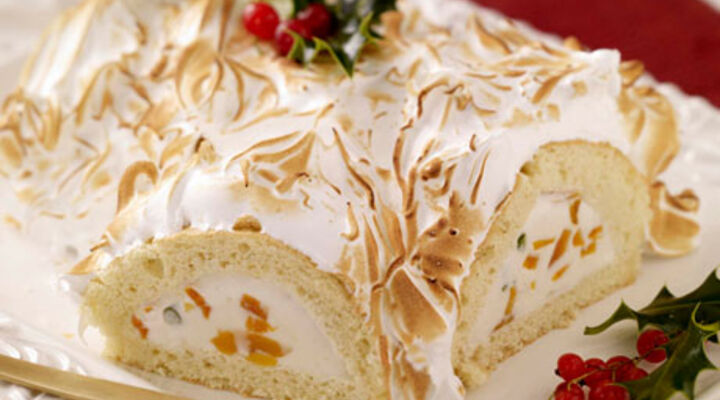 Baked Alaska Christmas Log