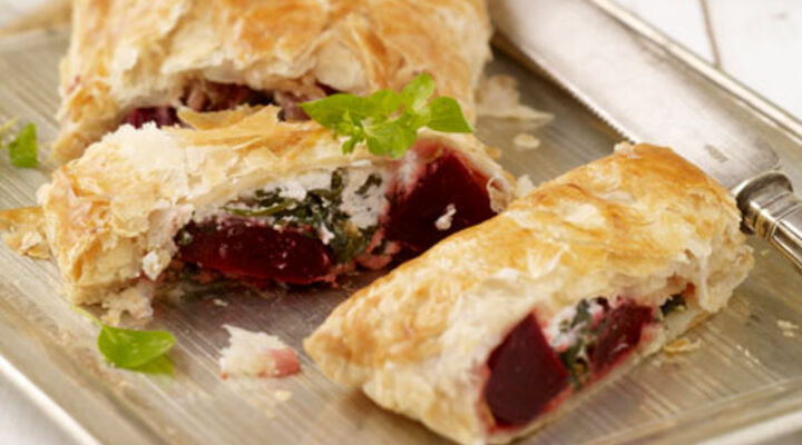 Beetroot, Spinach & Goats Cheese Parcels