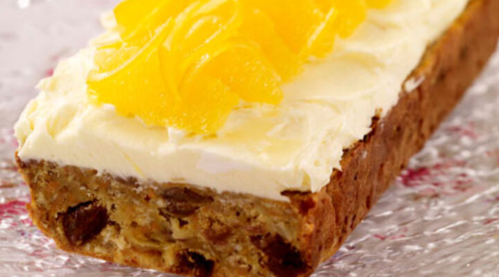 Carrot Cake with Cream Cheese Orange Icing