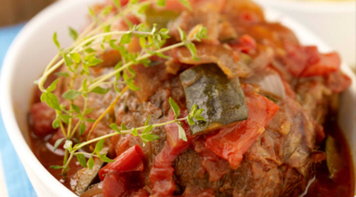 Kevin’s Mediterranean Pot Roast and Crunchy Roast Potatoes