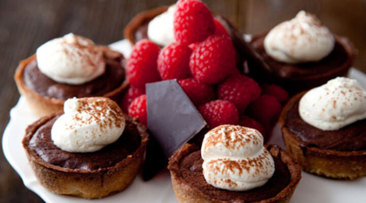 Dark Chocolate & Raspberry Tartlets