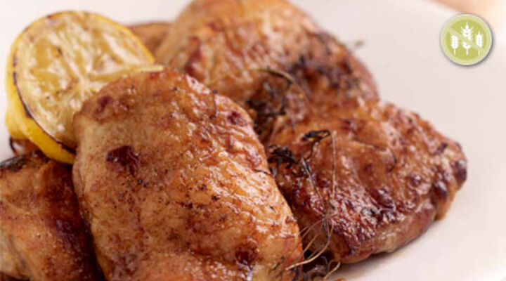 Lemon, Soy and Honey Roasted Chicken with Roasted Potatoes