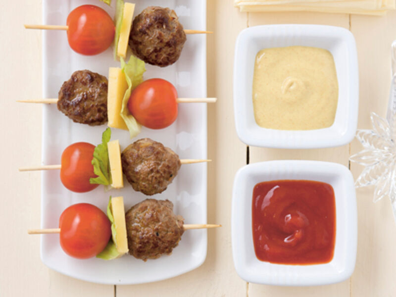 Mini burger skewers recipe