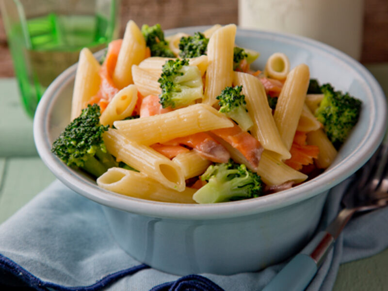 Pasta smoked salmon broccoli recipe