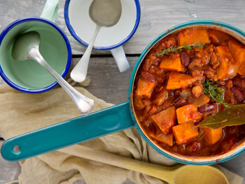 Quick mixed bean stew recipe