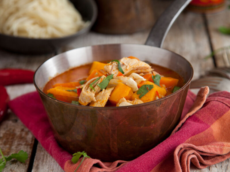 Sweet potato chicken thai red curry recipe