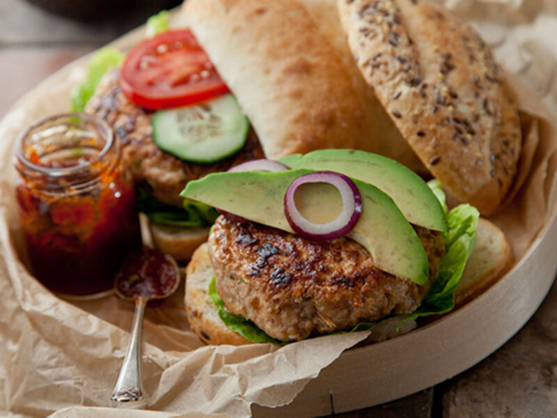 Smokey turkey burgers recipe