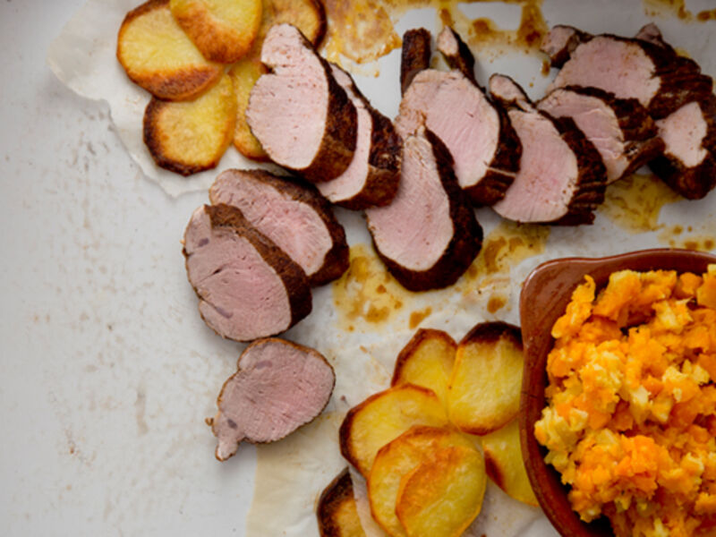 Spiced pork fillet recipe