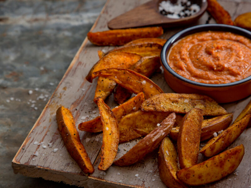 Sweet potato chips curry sauce recipe