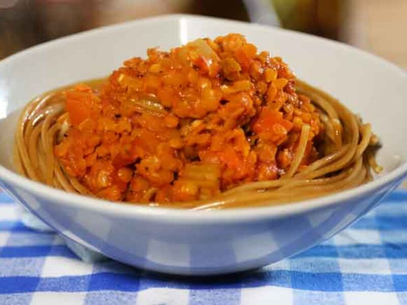 Lentil bolognese recipe