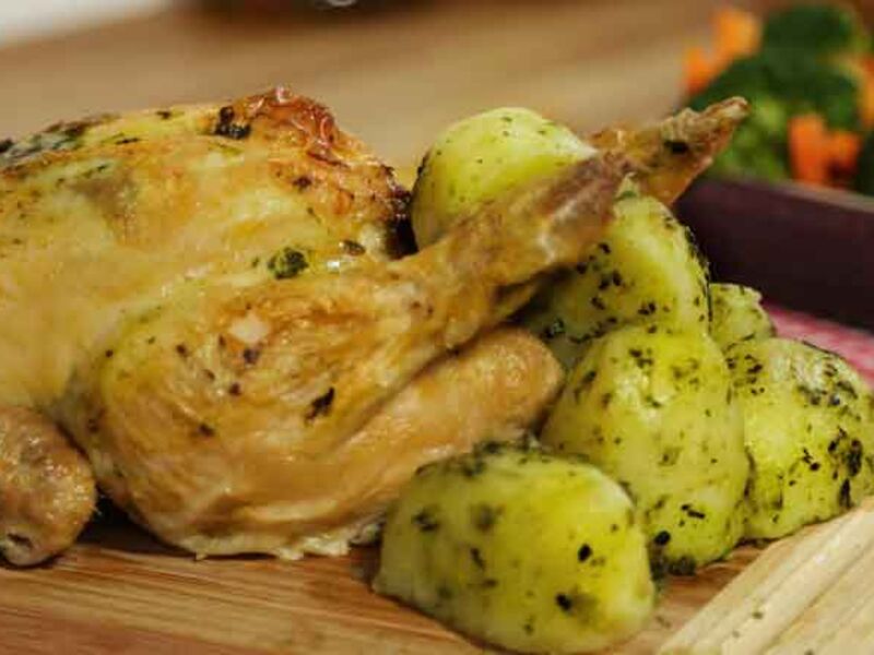Roast basil chicken recipe