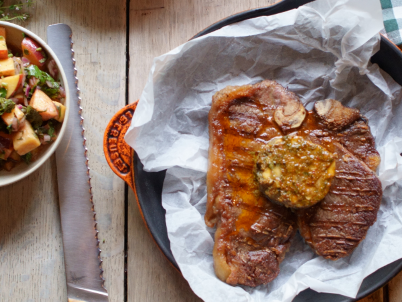 T Bone Steak with a Super Summer Compound Butter