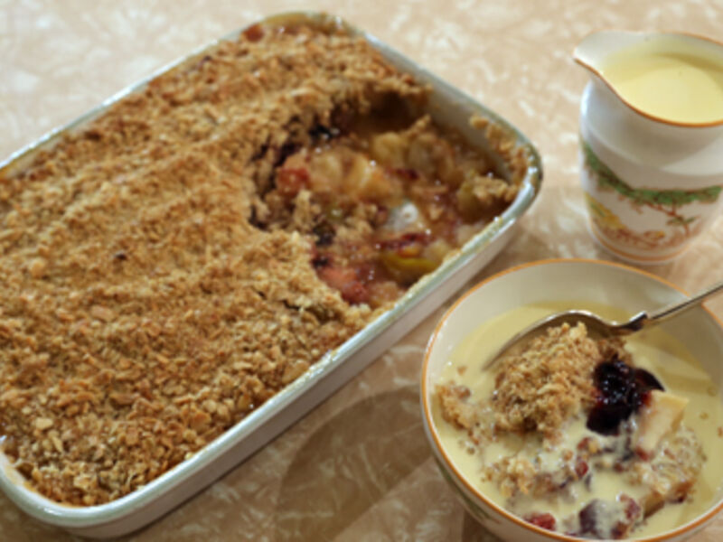 Apple, Pear, Greengage & Damson Crumble