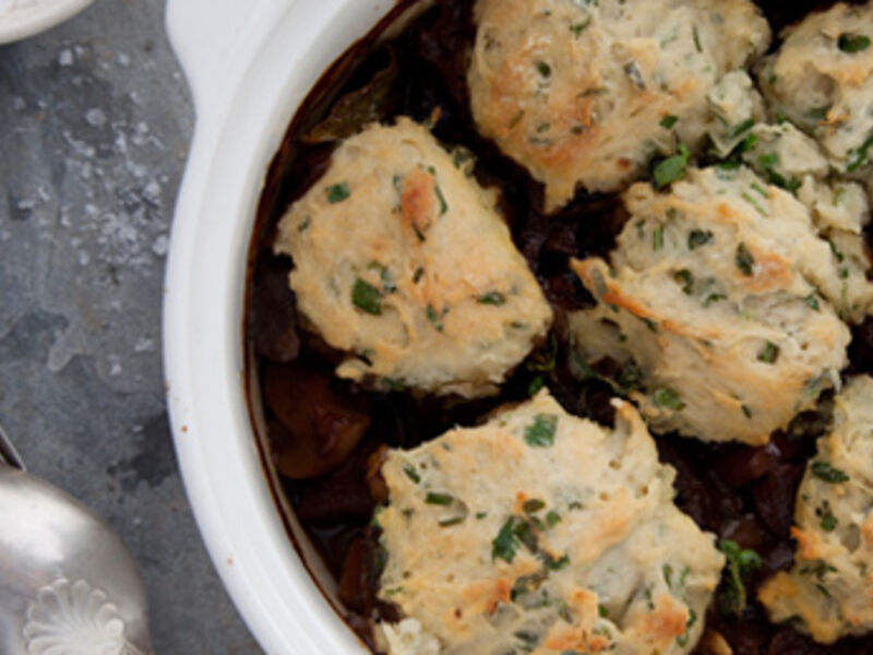 Beef Bourguignon with Chive Dumplings