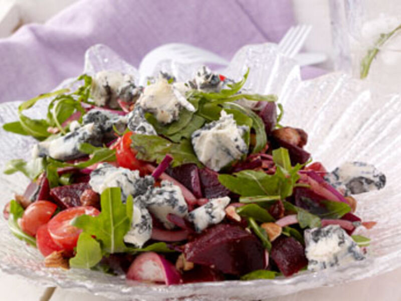 Blue Cheese, Beetroot and Hazelnut Salad
