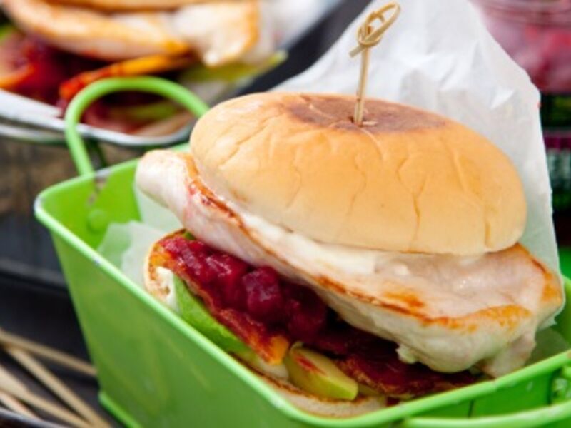 Chicken and bacon home style burger