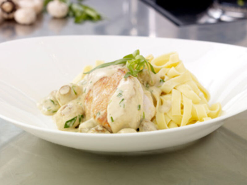 Stuffed Chicken Supreme With Mushroom Cream Sauce