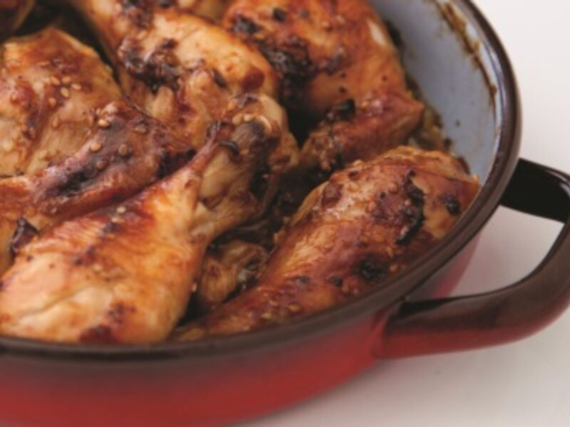 Sticky Chicken Drumsticks with Garlic Mayonnaise