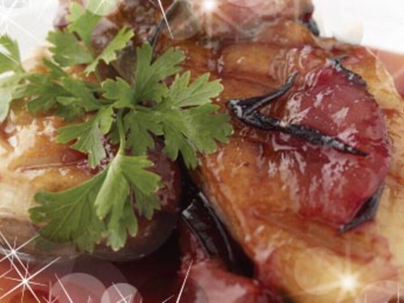 Duck Breast with Sweet & Sour Plum Compote