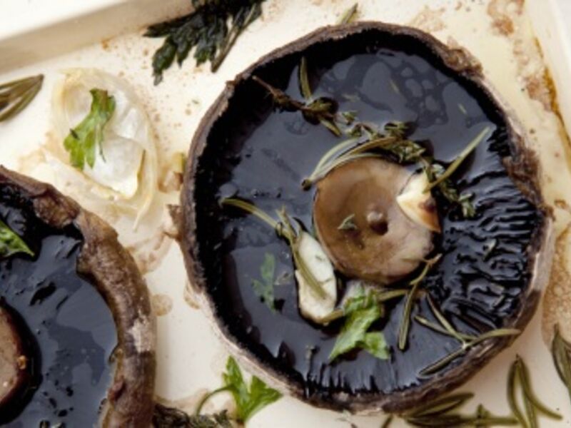Garlic and herb Portobello mushrooms