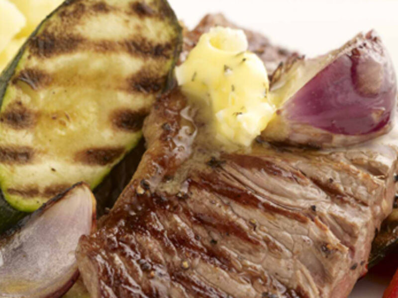 The Perfect Barbecue Steak with Marinated Vegetables