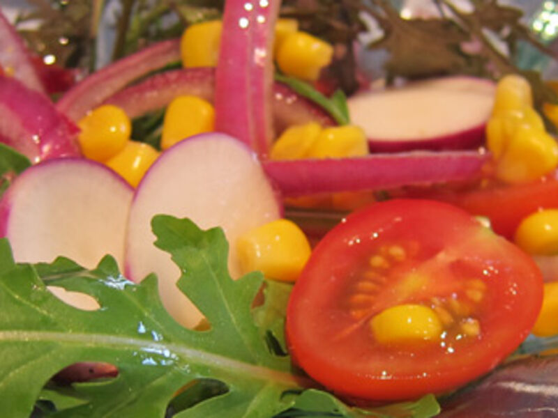 Cherry Tomato, Radish & Corn Salad