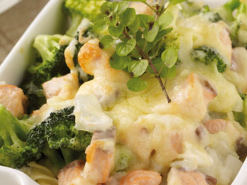 Salmon and Broccoli Pasta Bake
